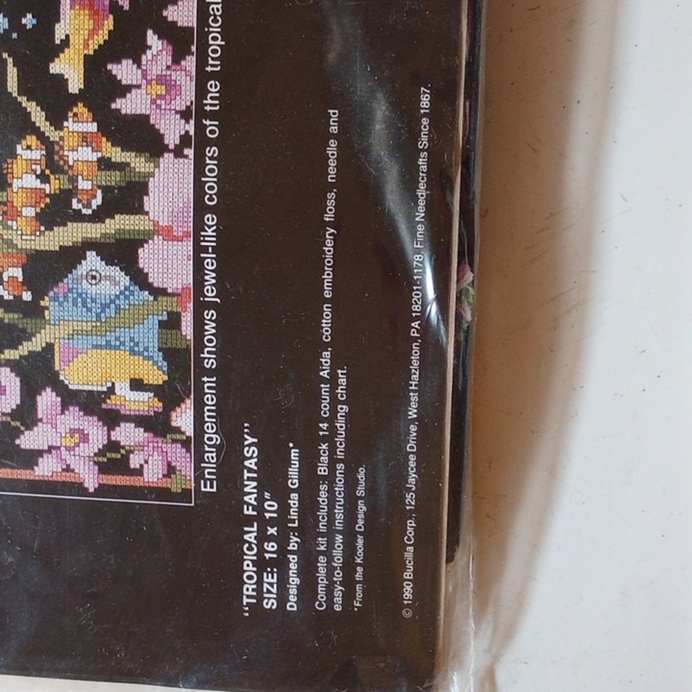 NEW Tropical Fantasy Counted Cross Stitch Sampler Kit, Bucilla 40490, Fish - Picture 4 of 5